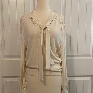 Banana Republic Cream V-Neck Sweater